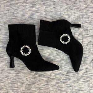 Alex Marie Kitten Heel Ankle Boots Sz 8.5 NWOT | Alex Marie Black Ankle Booties-